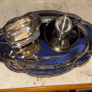 Elegant Silver Dining Set bundle